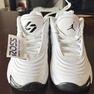Jordan White and Black Athletic Sneakers
